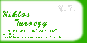 miklos turoczy business card